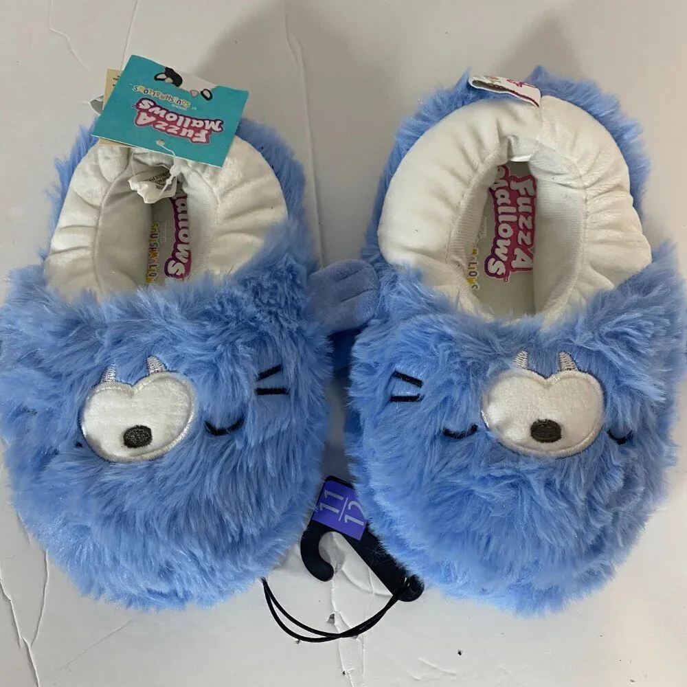 Squishmallows FuzzAMallows Collection Kids Plush Slippers Size 11–12